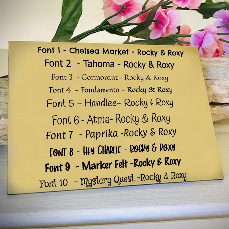 In Memory of Remembrance Plaque Personalised 20cm x 7cm